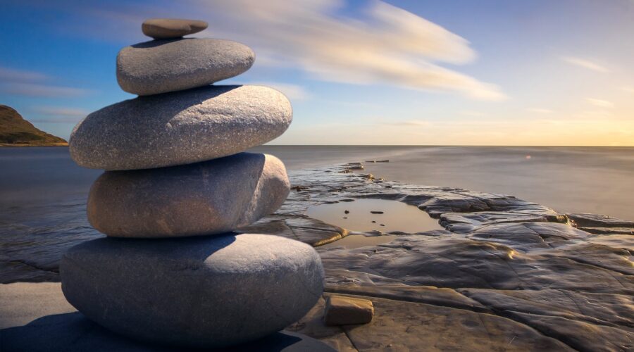 stacked of stones outdoors